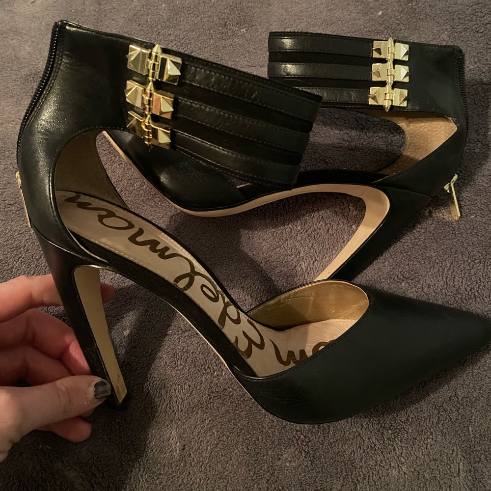 Sam Edelman stud ankle cuff heel